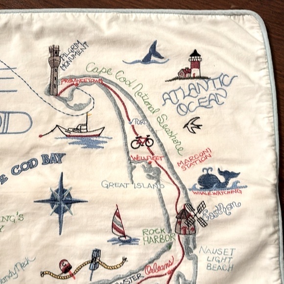 Cape Cod Embroidered Landmarks Pillow Cover only - Picture 4 of 10
